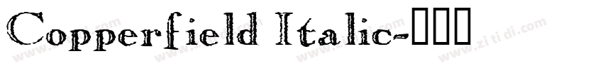 Copperfield Italic字体转换